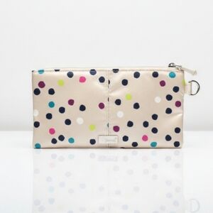 Thirty-One Jewell Via Night Clutch Wristlet Runaway Mini Dot Polka Dot Wallet